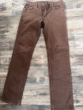 Levi's Men's Brown Slim Straight Jeans